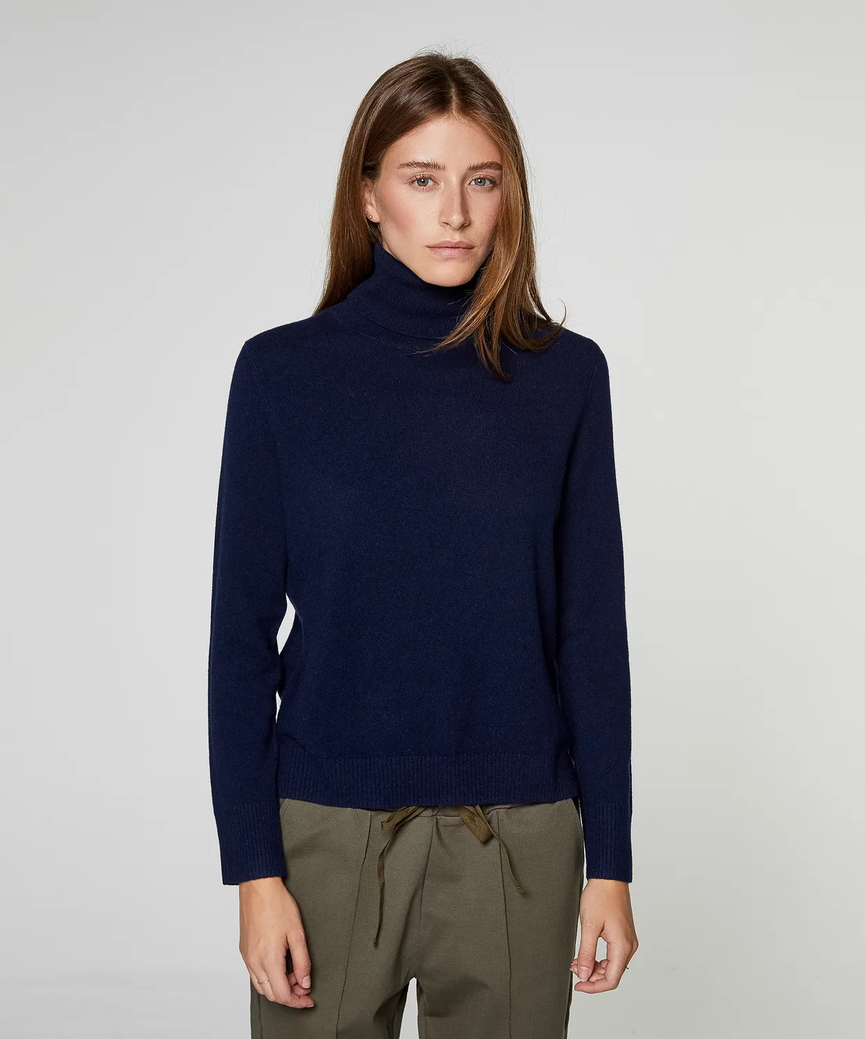Rodier Dolcevita Cashmere Maglione Blu Marino