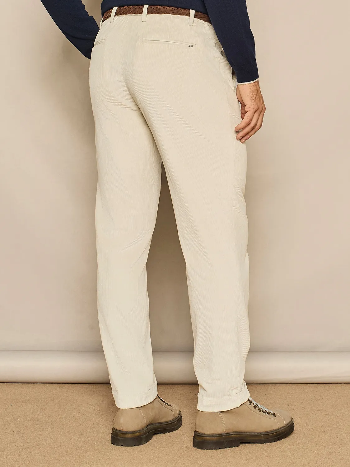 Paul Taylor Wide Fit Pantalone Velluto Burro