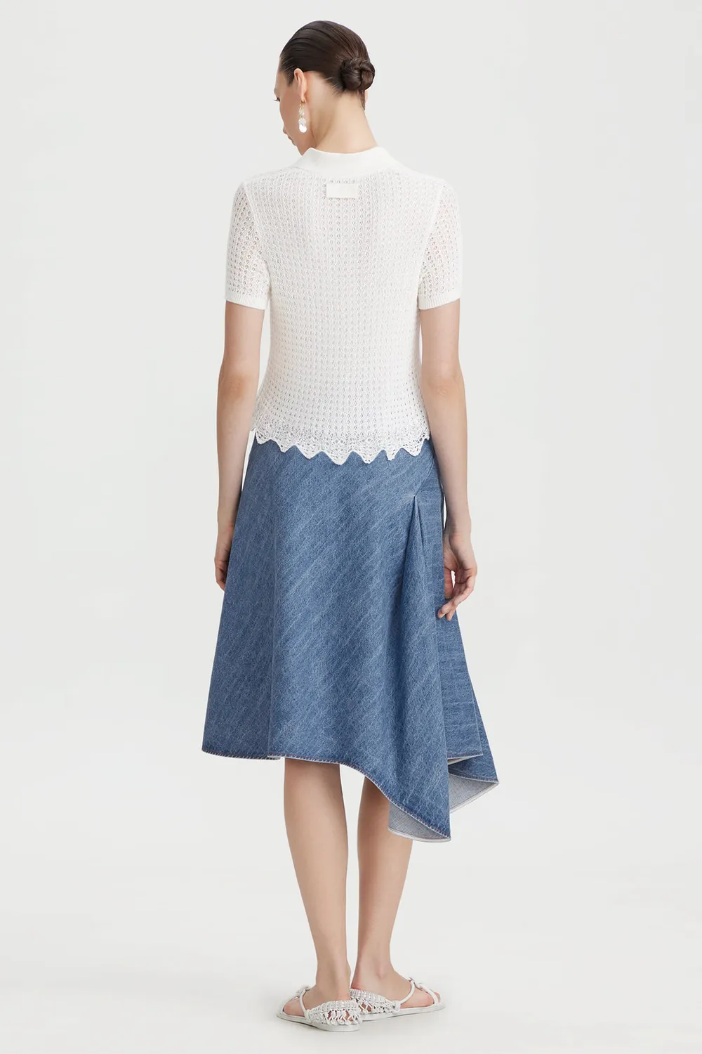 PORTS 1961 PW226KFC06 polo crema traforata maniche corte