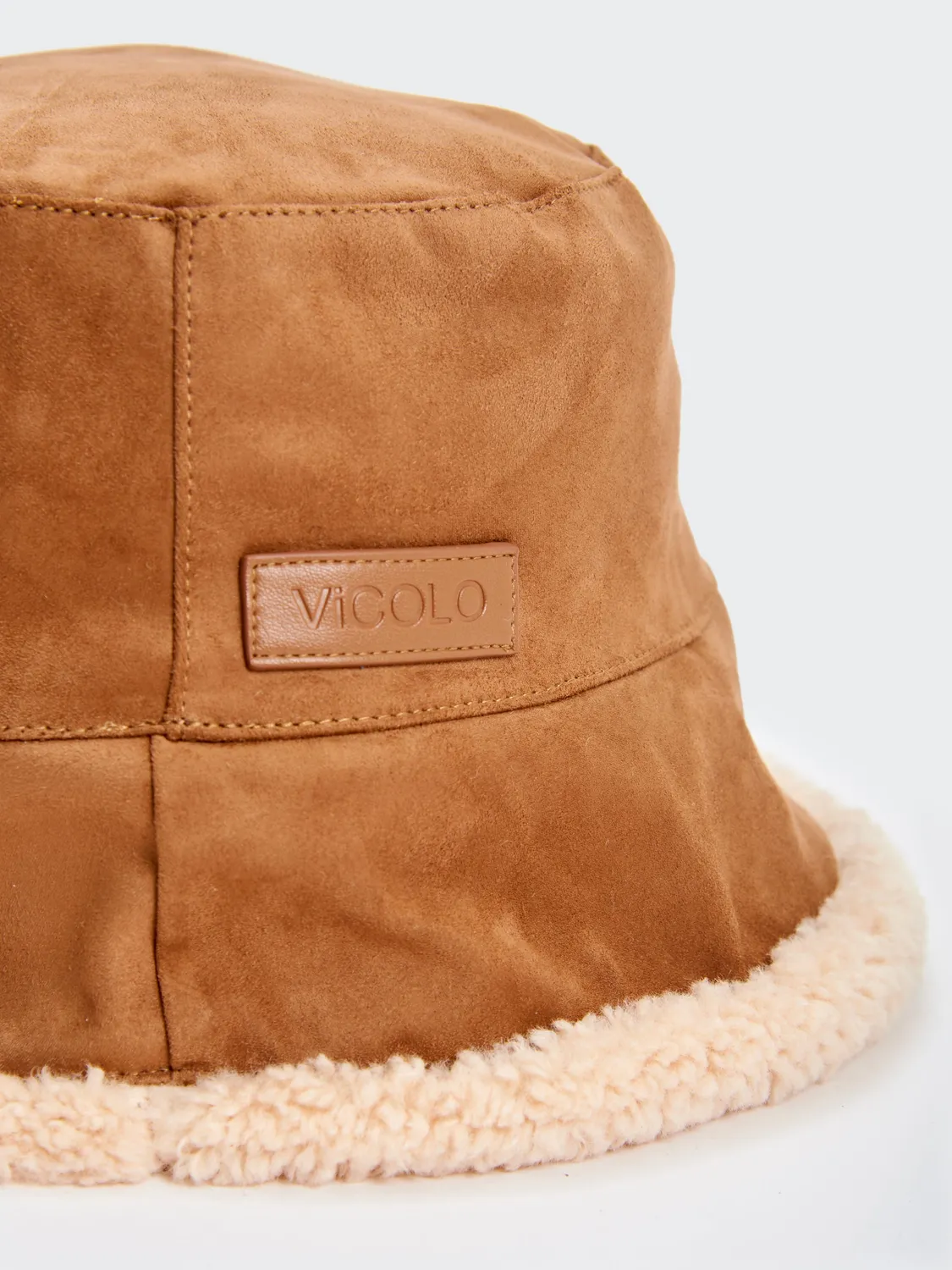 Vicolo Cappello Fisherman Teddy marrone beige