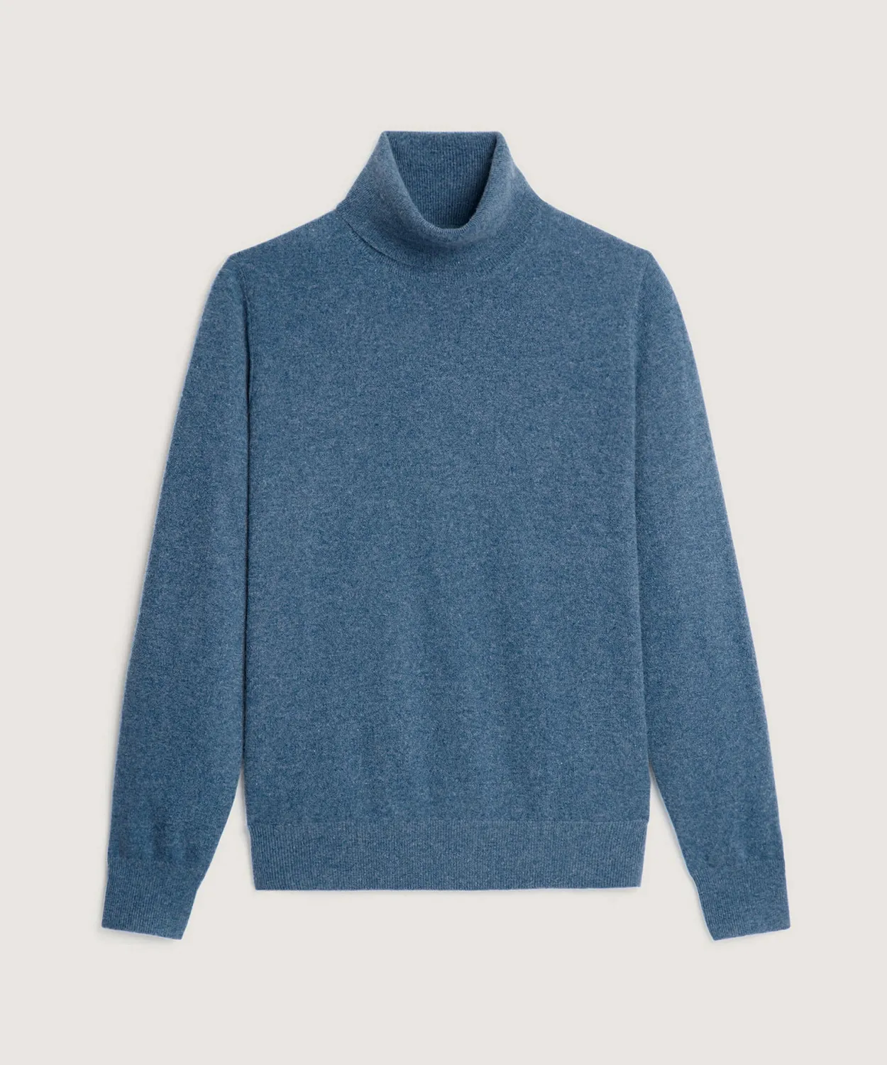 Rodier maglia dolcevita 100% cashmere blu uomo
