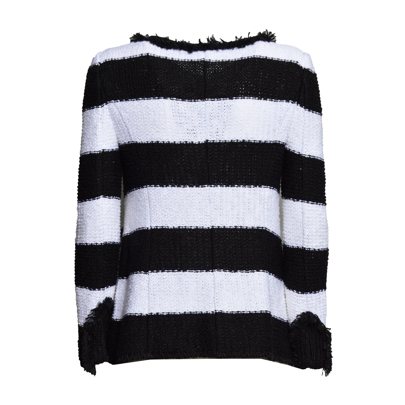 Charlott 797000 blazer righe bianco nero chanel