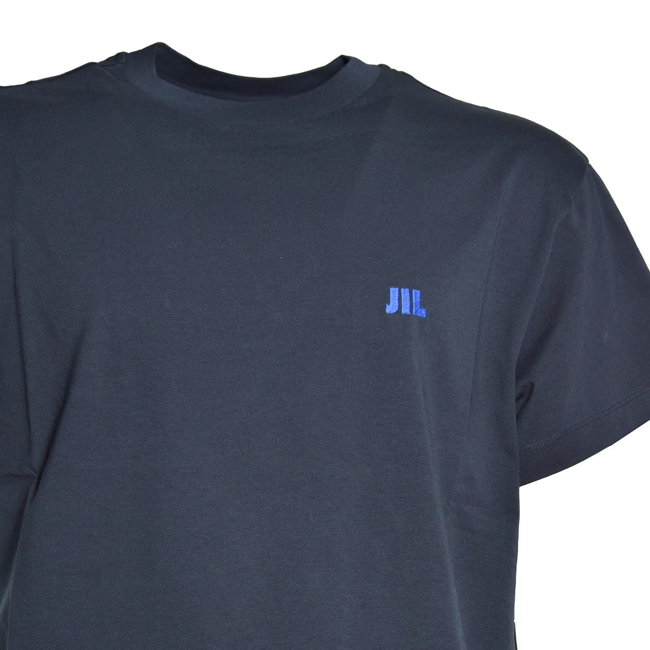 Jil Sander J22GC0283J45048 t-shirt donna blu notte cotone