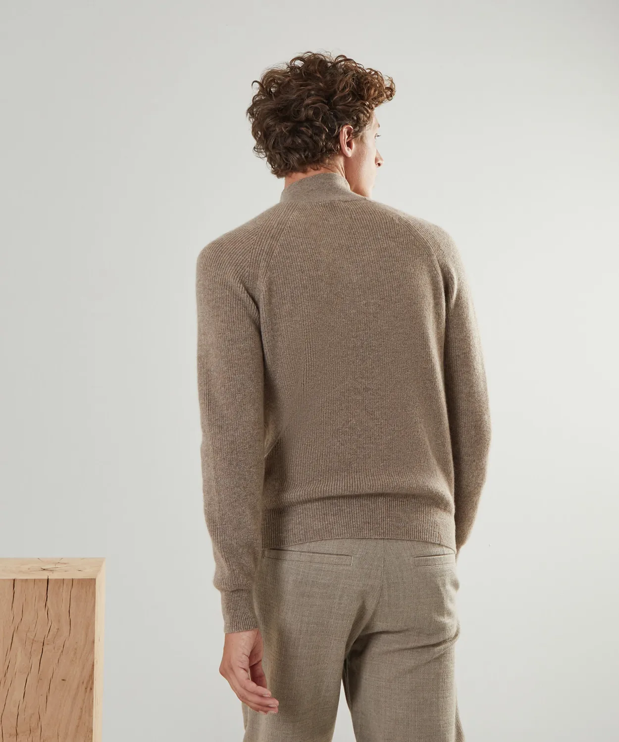 Rodier Maglione Trucker Cashmere 4 Fili Taupe