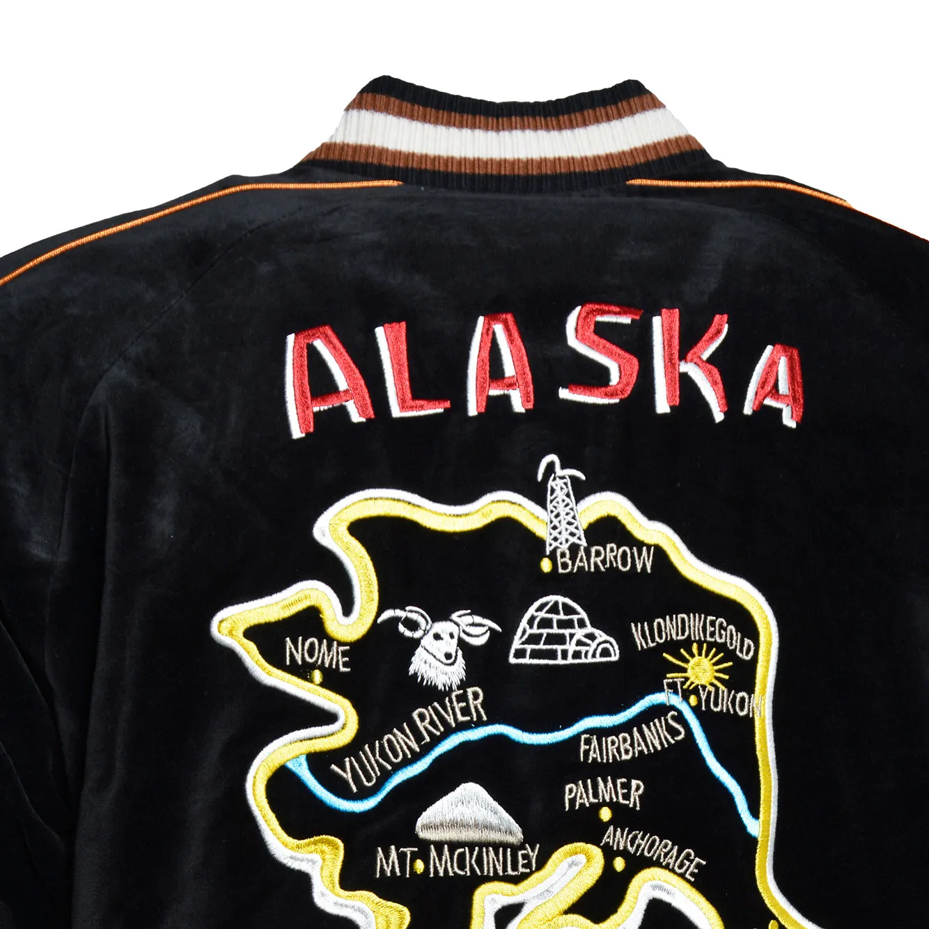 Evisu 2EAEJM6JK6021 Giubbino Nero Sukajan Uomo