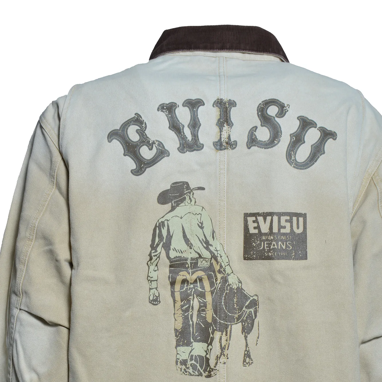 Evisu 2EAEJM6JK6022 giubbino uomo canvas beige M