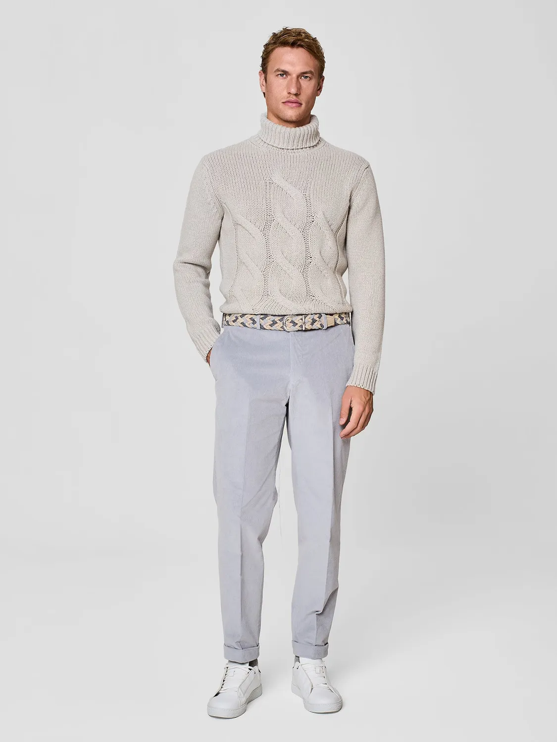 Paul Taylor Dolcevita Puro Cashmere Beige a Trecce