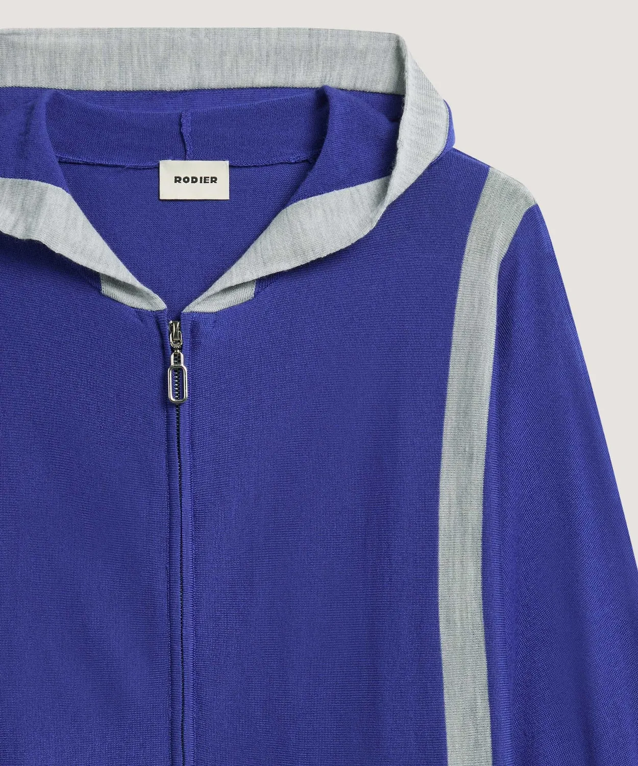 Rodier Gilet cappuccio merino Blu Oltremare taglia L