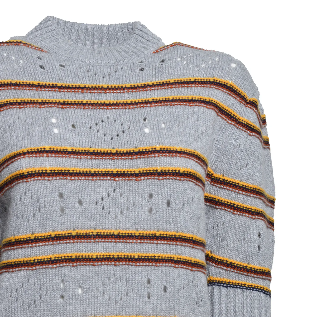 Marni GCMD0663EQUFX330 maglia girocollo grigia lana