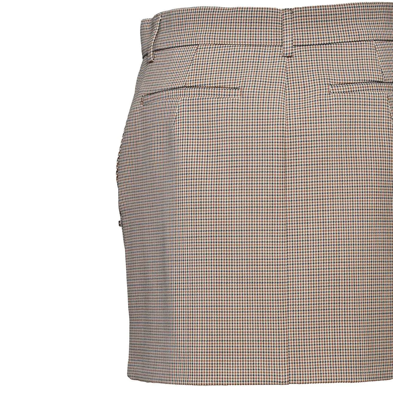Sportmax Manetta minigonna pied-de-poule marrone 38
