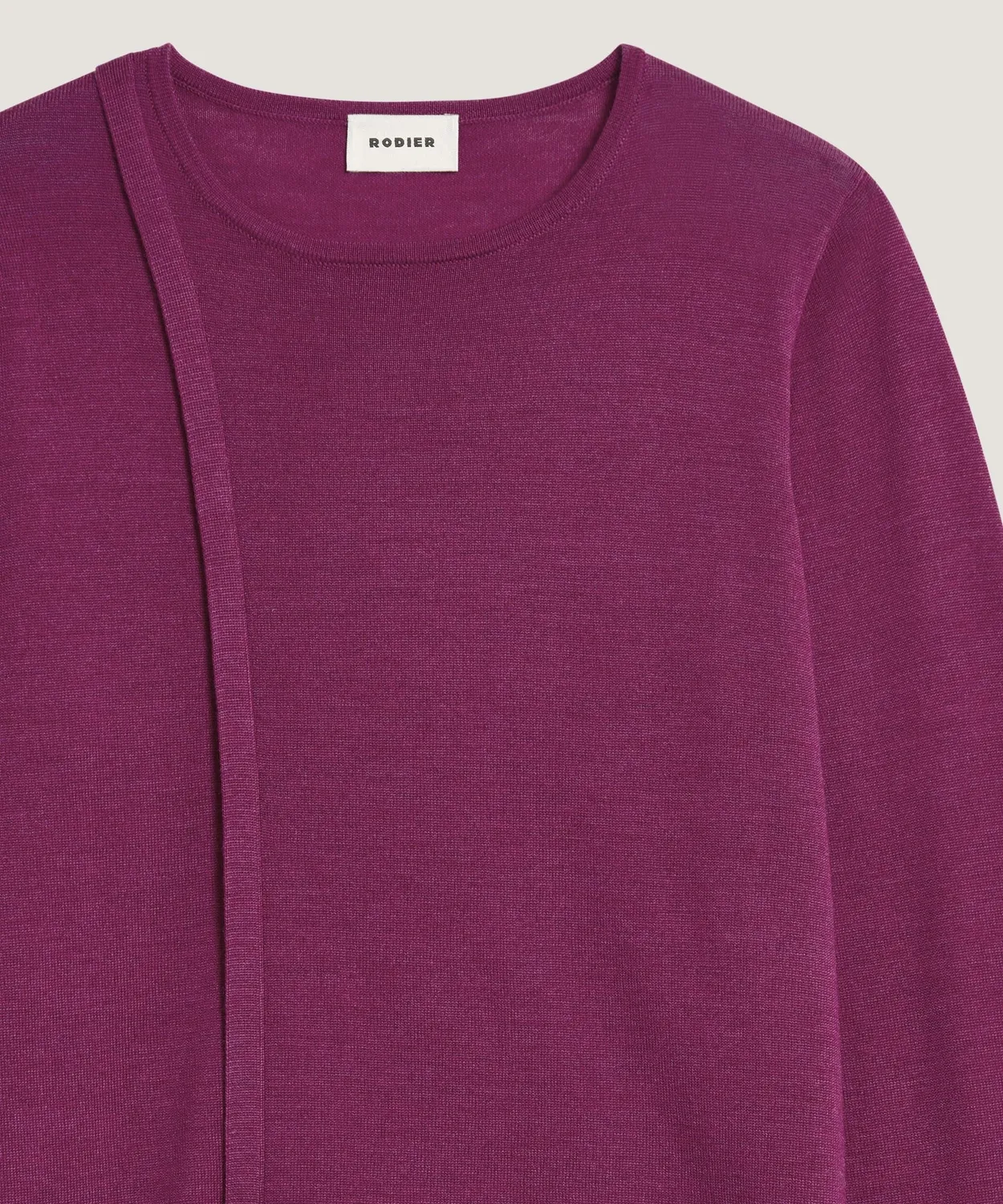 Rodier Maglia girocollo in lana cassis