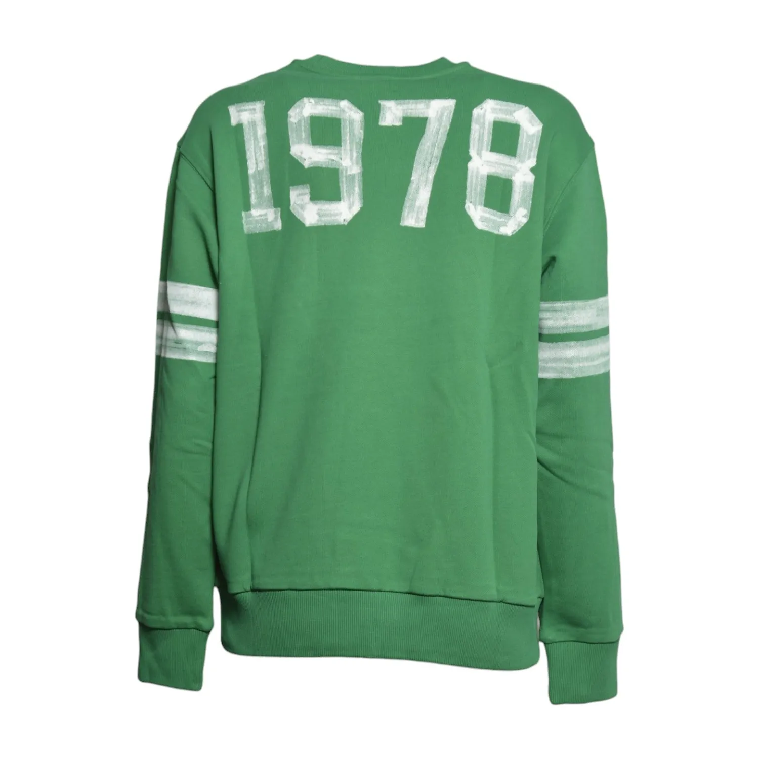Diesel Junior Sband Over felpa verde cotone