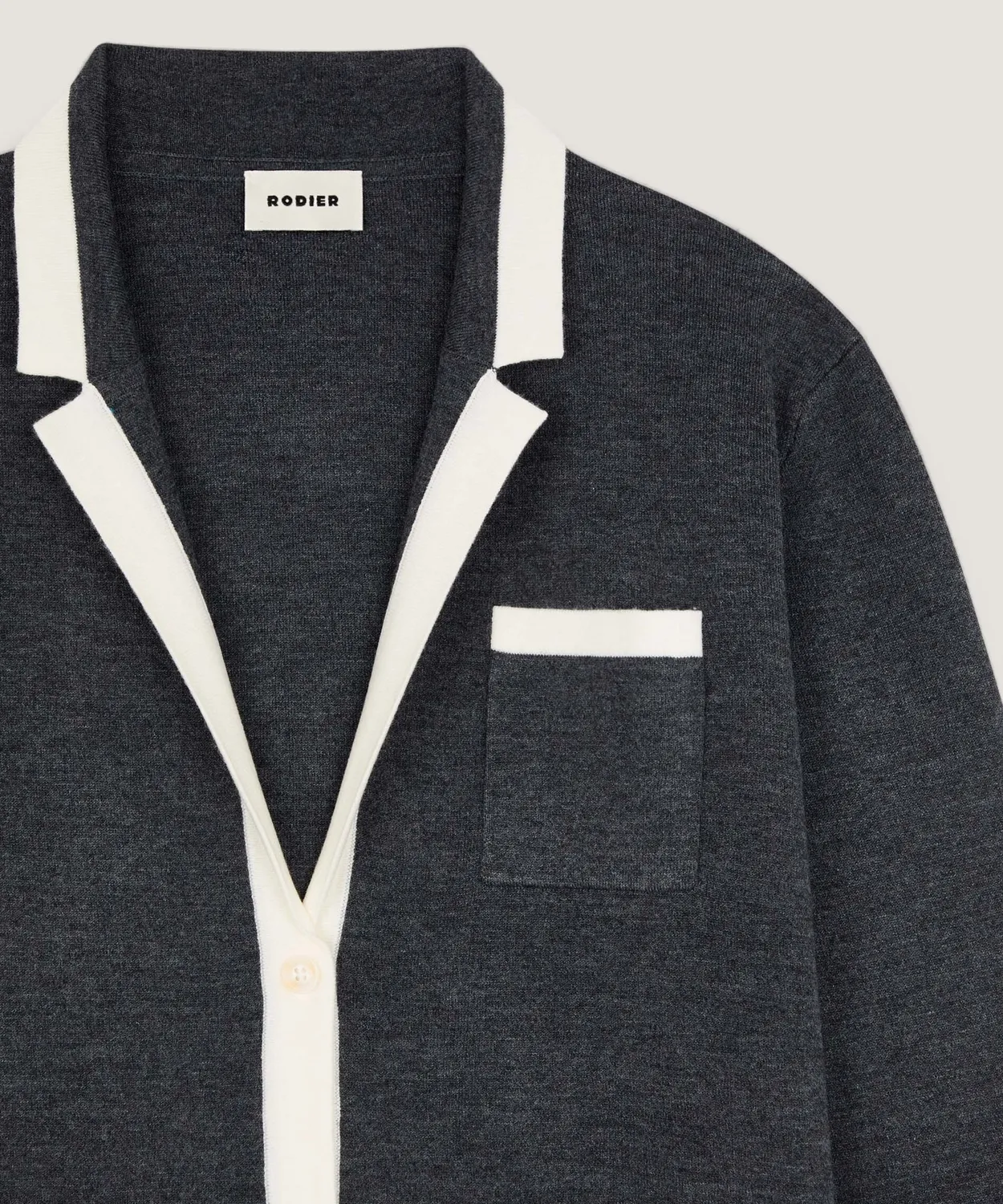 Rodier Giacca Maglia Double Face Grigio Scuro V