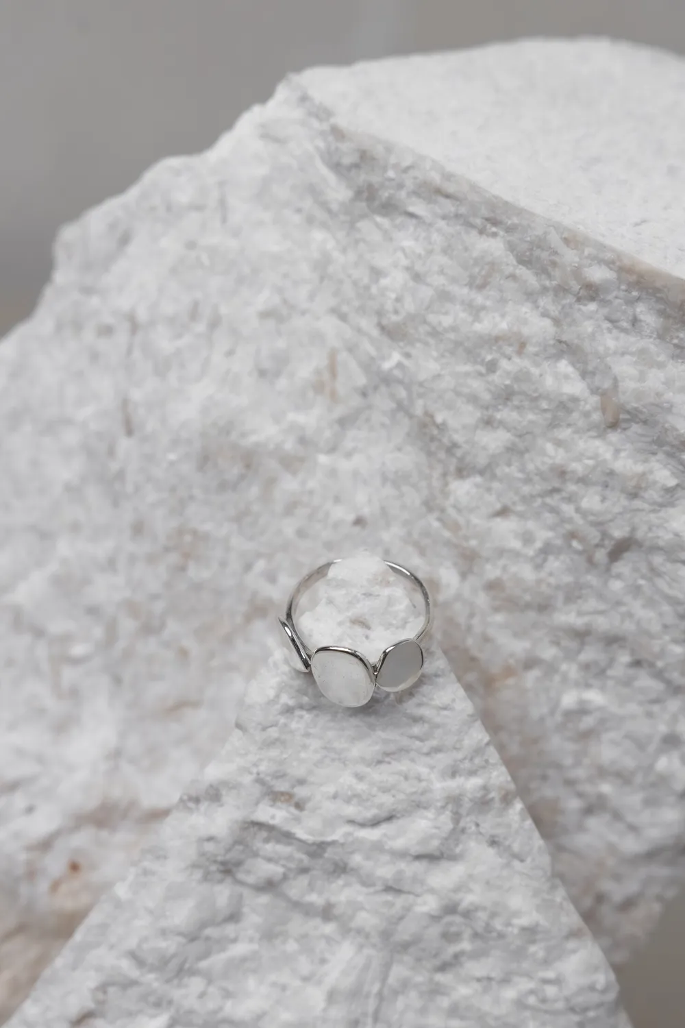 Jyoti Patthar anello argento placche ottone