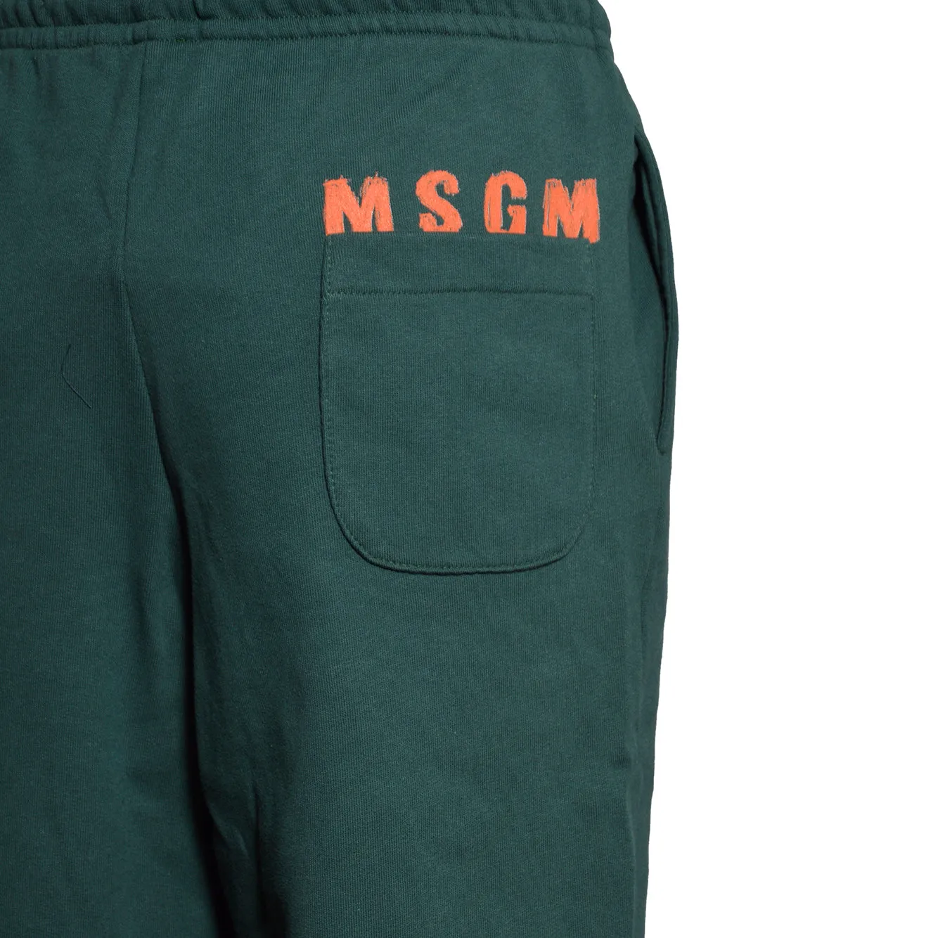 MSGM Junior F6MSJUFP016 pantalone verde cotone