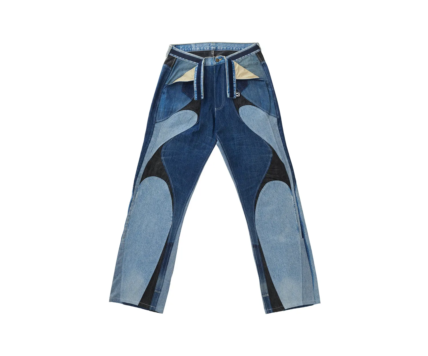 Marcello Pipitone Milano 1 jeans baggy nero blu riciclato