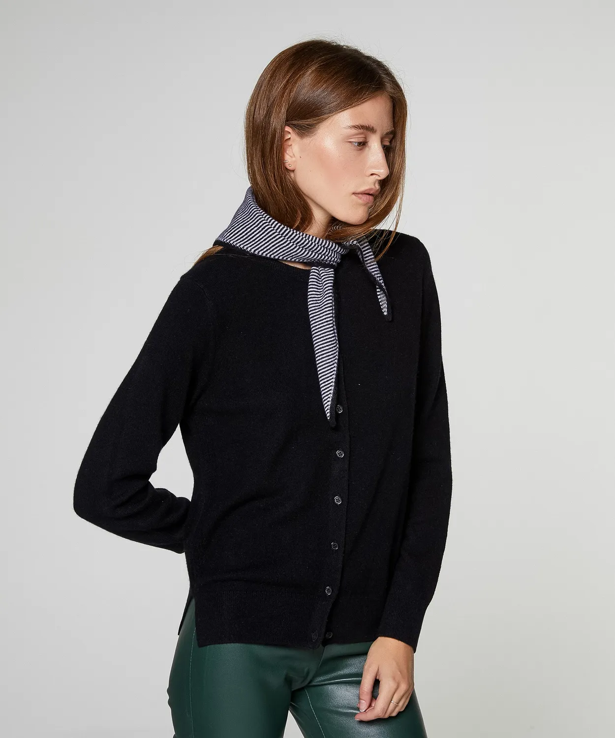 Rodier Sciarpa Triangolare in Cashmere Nera Taglia Unica