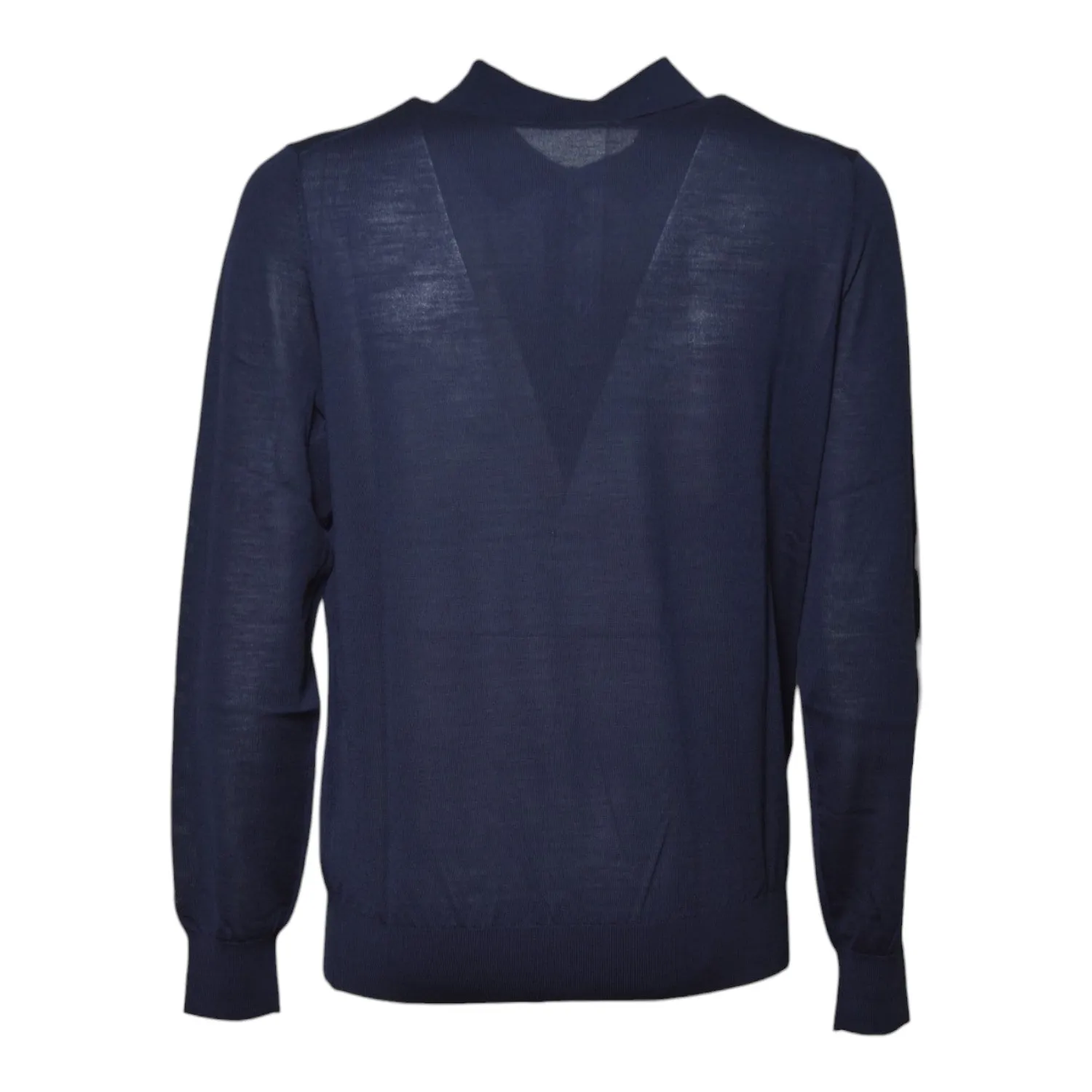 Saint Barth ALFI005 Alfie polo merino blu notte bottoni