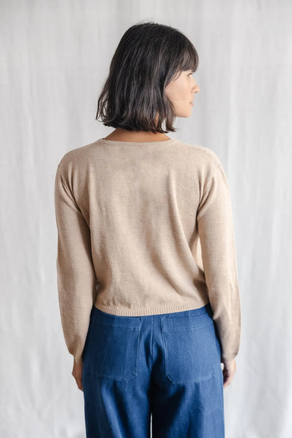 Jyoti Fair Works Navan cardigan baby alpaca beige