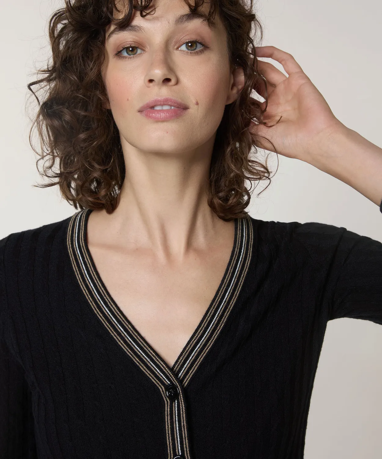 Rodier Cardigan a trecce cardigan nero S
