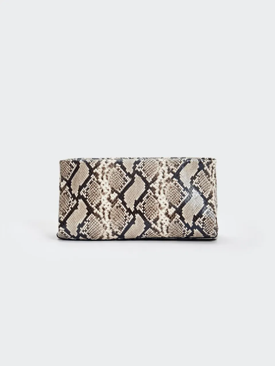 Vicolo borsa Arké ecopelle pitonata nera