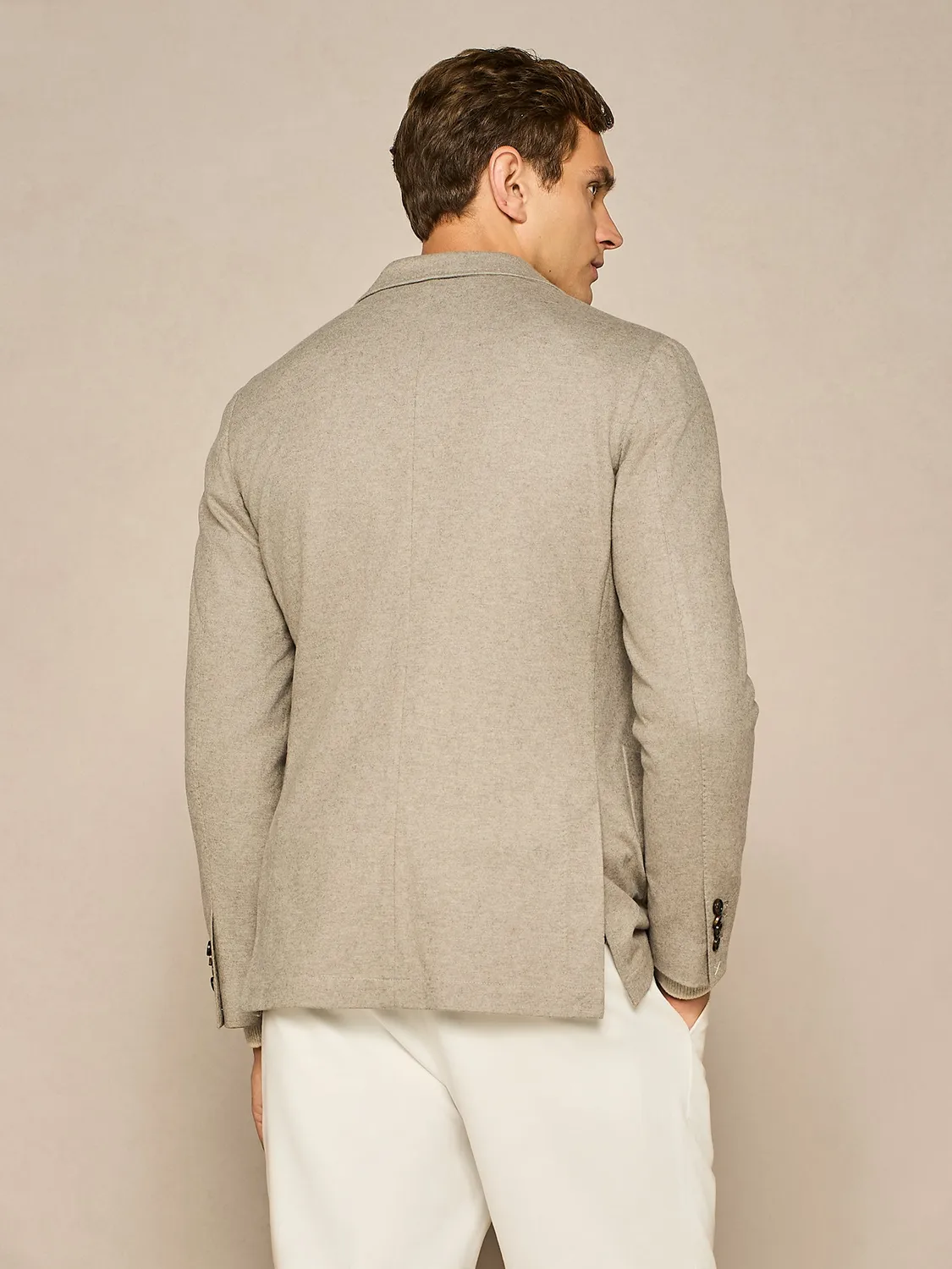 Paul Taylor Jersey giacca sfoderata taupe effetto maglia