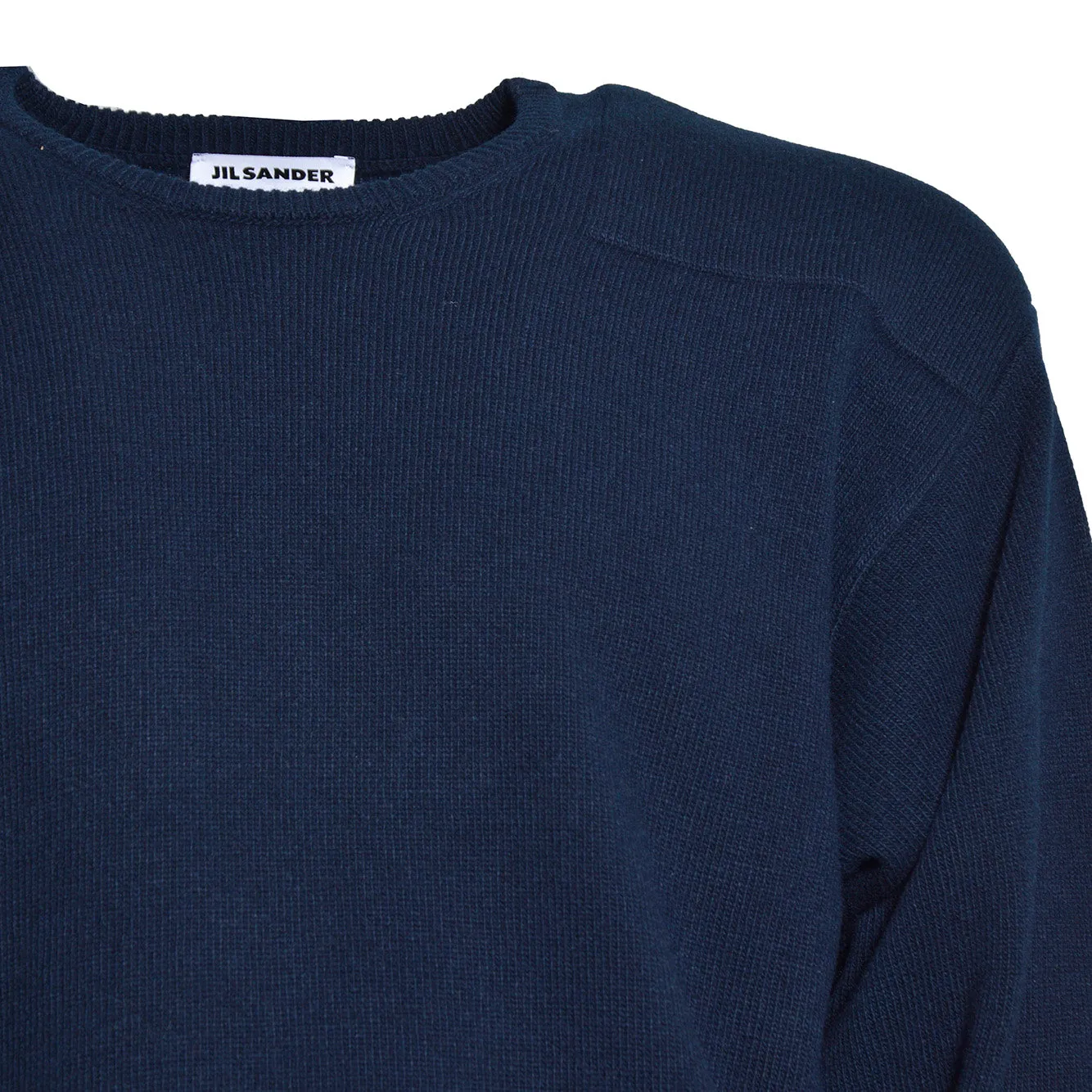 Jil Sander J22GP0294J14851 maglione blu navy lana