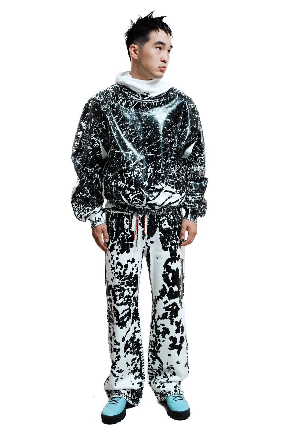 Marcello Pipitone Crack Pants pantaloni laminati
