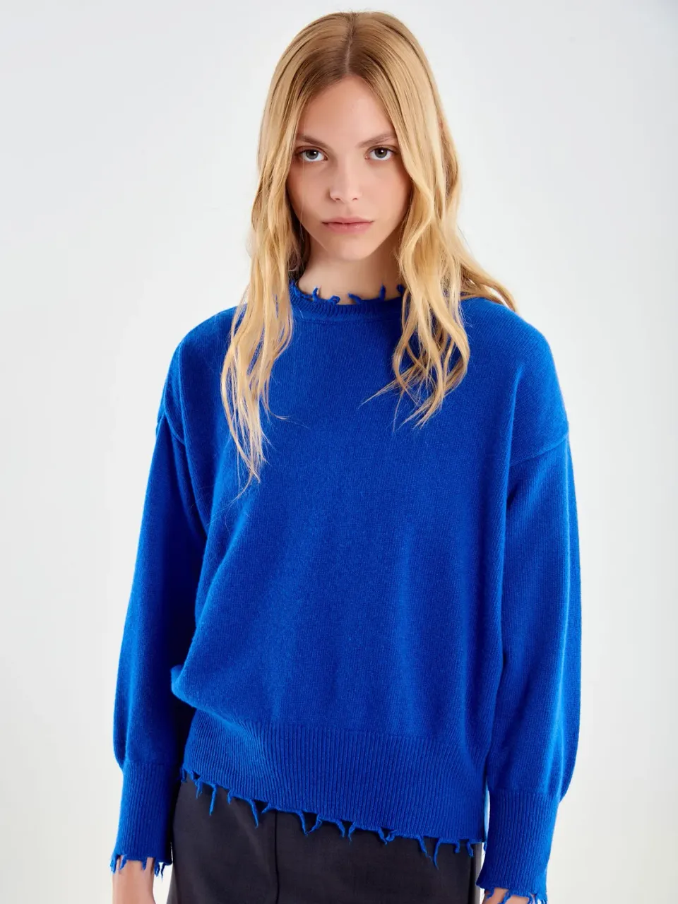 Vicolo pull con rotture misto lana cashmere