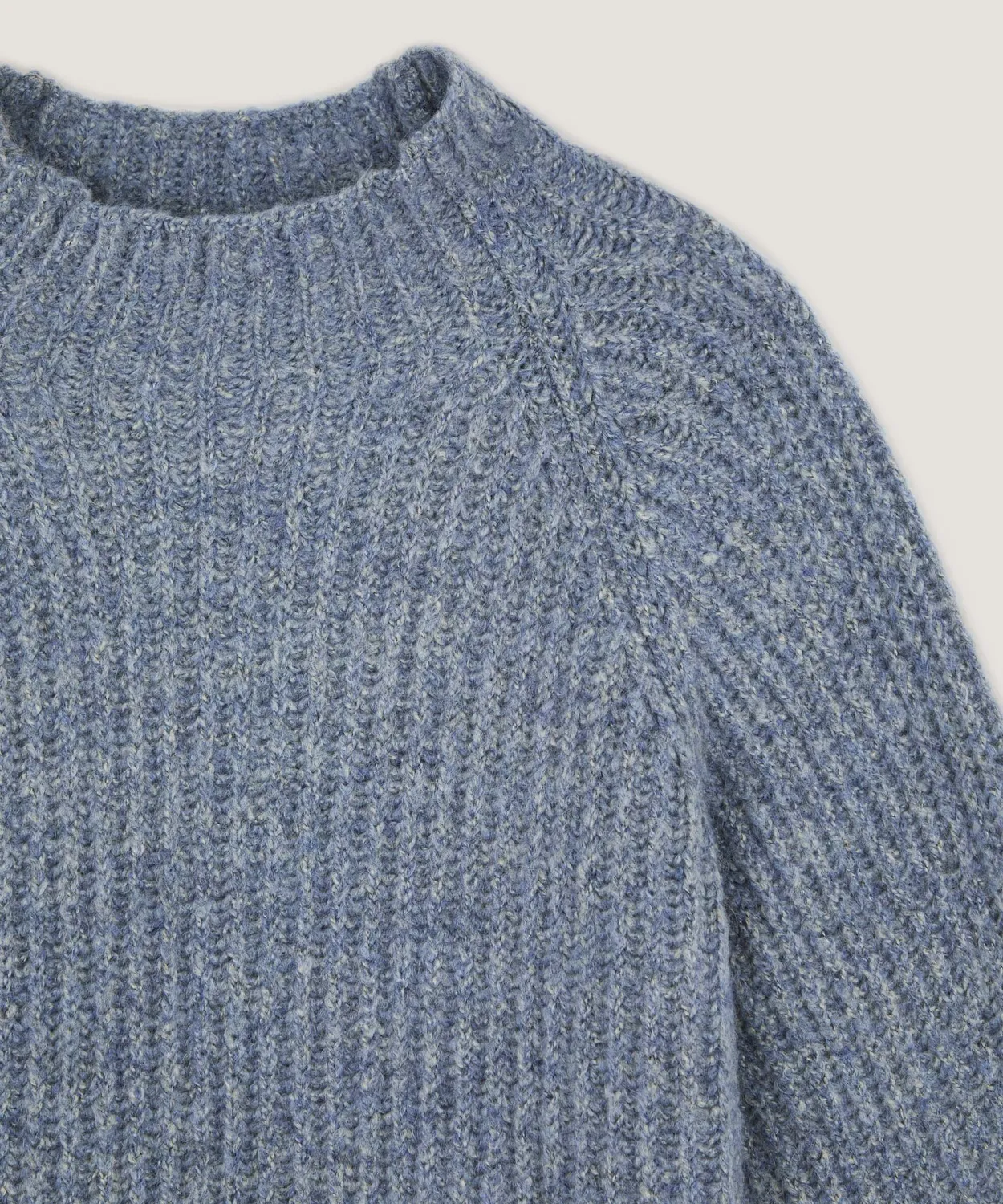 Rodier Maglione Oversize Blu Maglia Grossa Melange
