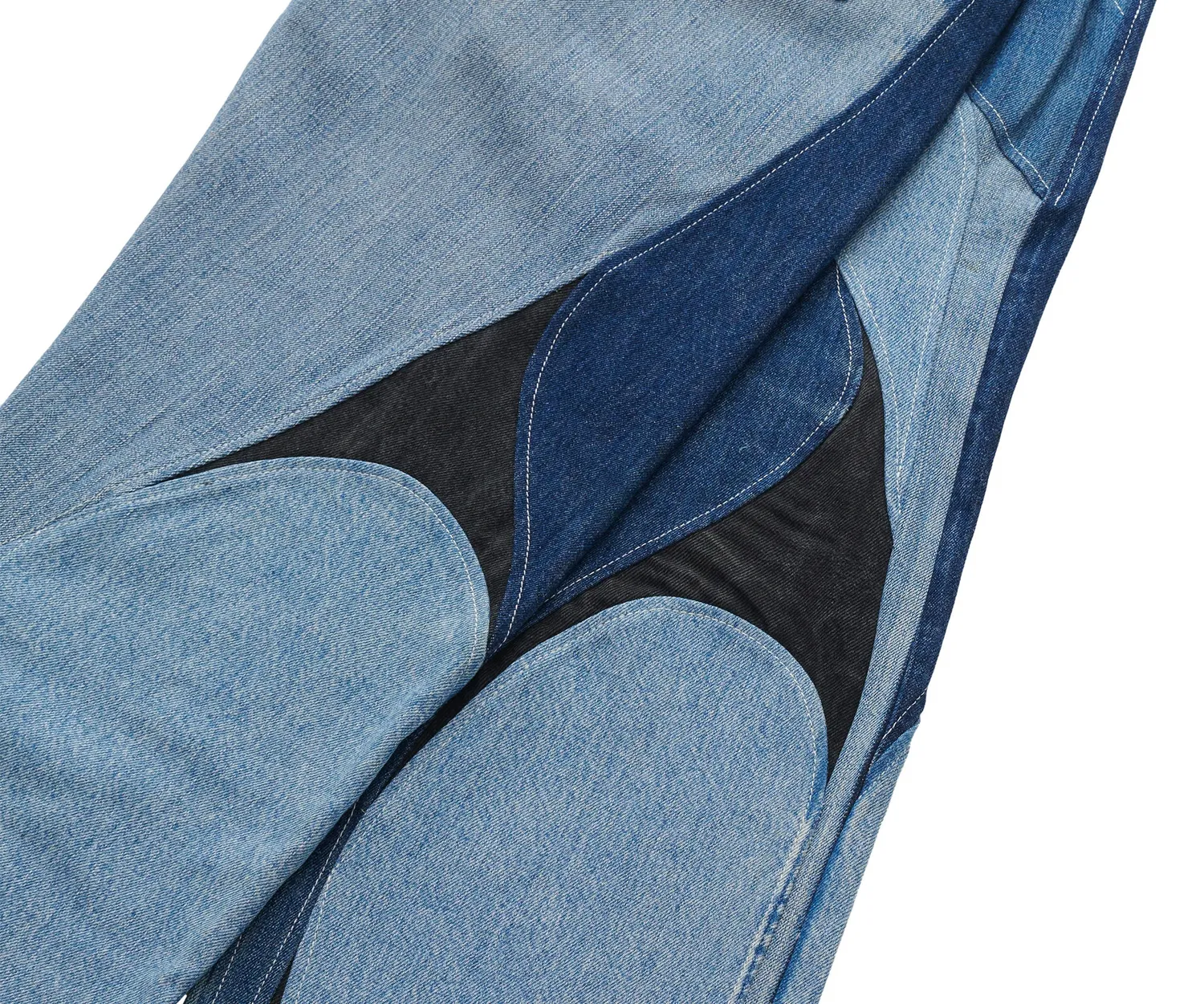 Marcello Pipitone Milano 1 jeans baggy nero blu riciclato