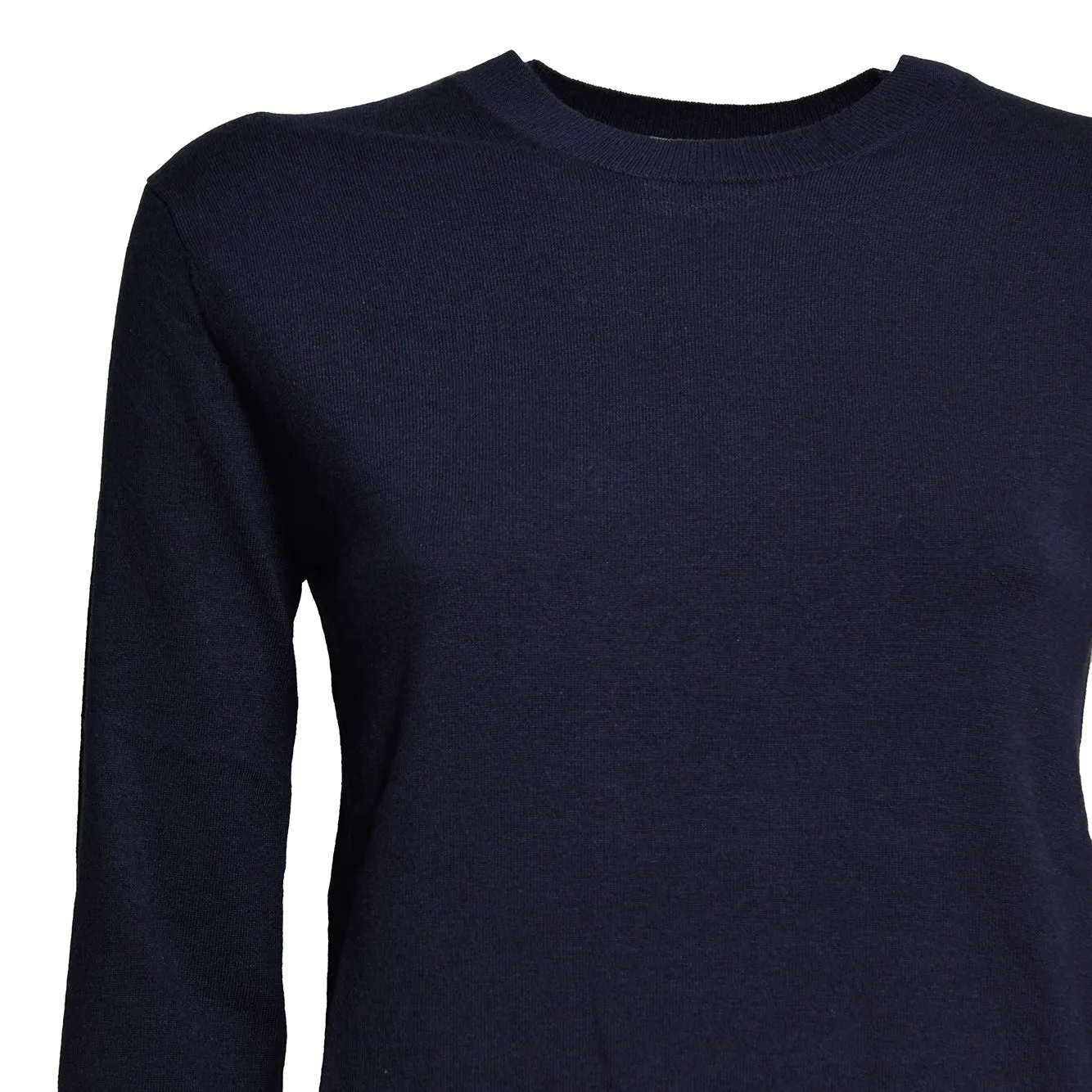 Max Mara Weekend Sicilia maglia girocollo blu notte seta