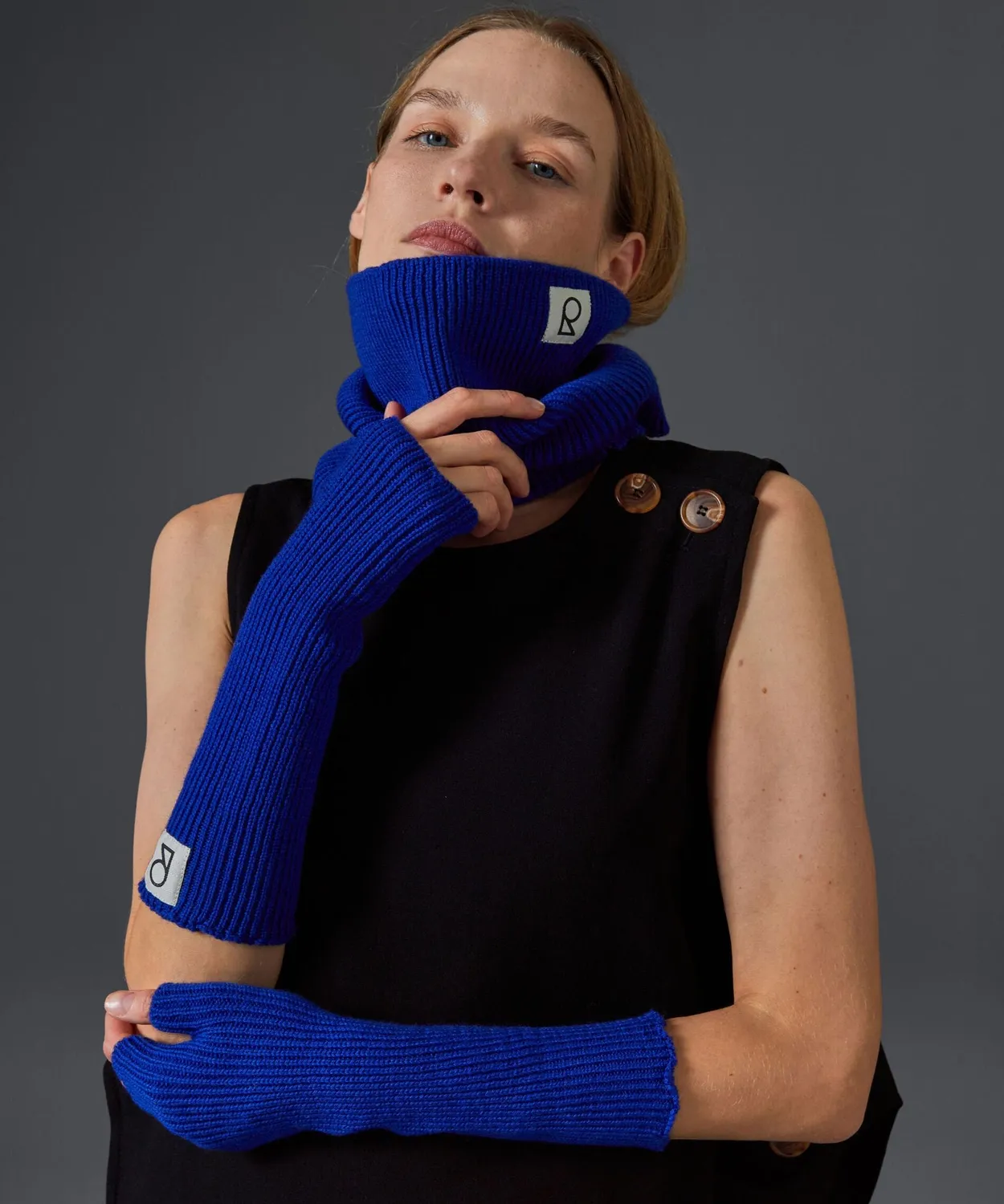 Rodier scaldacollo lana merino blu oltremare