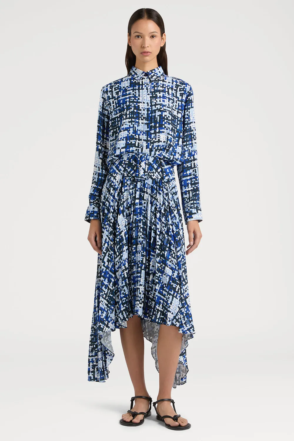 Ports 1961 PW125HLS01 camicia tweed blu