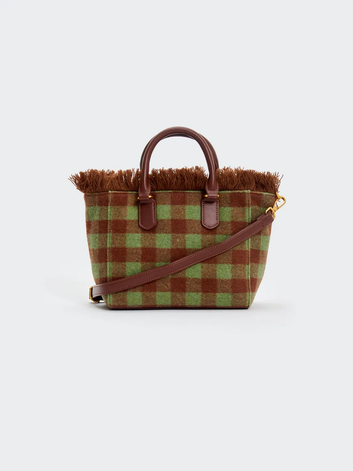Vicolo Bristol Small borsa a mano marrone quadri