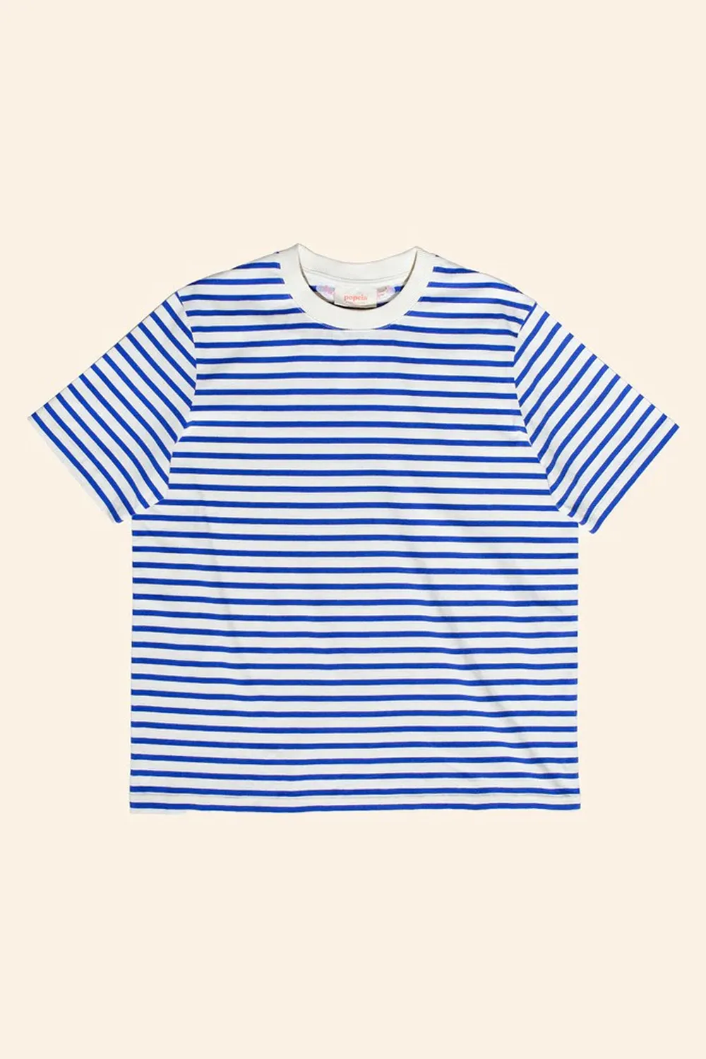 Jyoti Popeia T-shirt cotone righe blu bianco vestibilità morbida