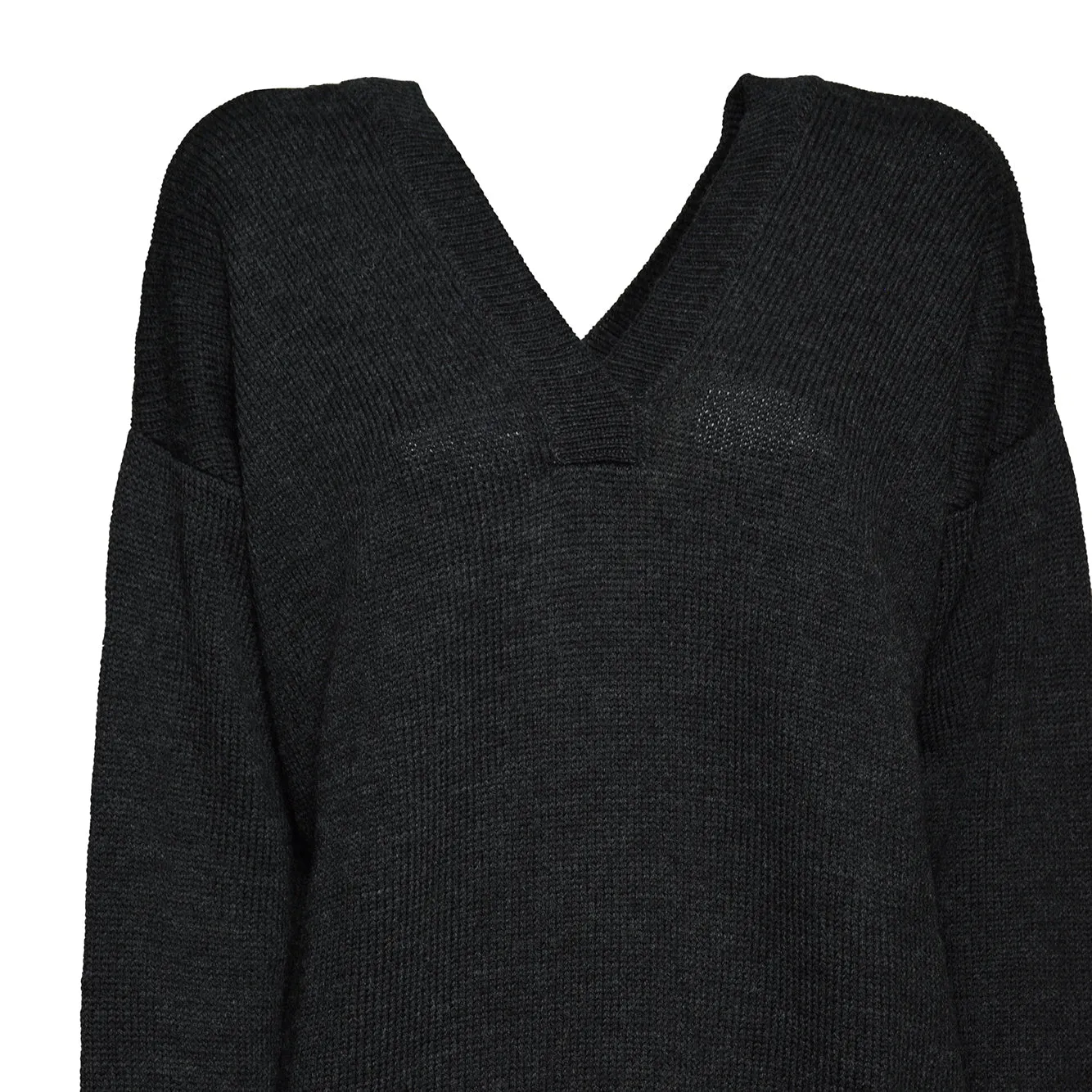 Our Legacy Raise V-Neck W4263RC maglia antracite merino