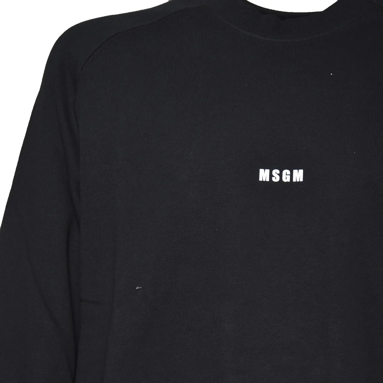 MSGM 2000MM50330000099 felpa nera cotone