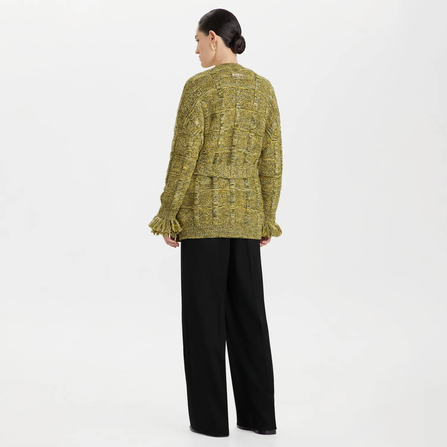 Ports 1961 Cardigan Lana con Cintura lime