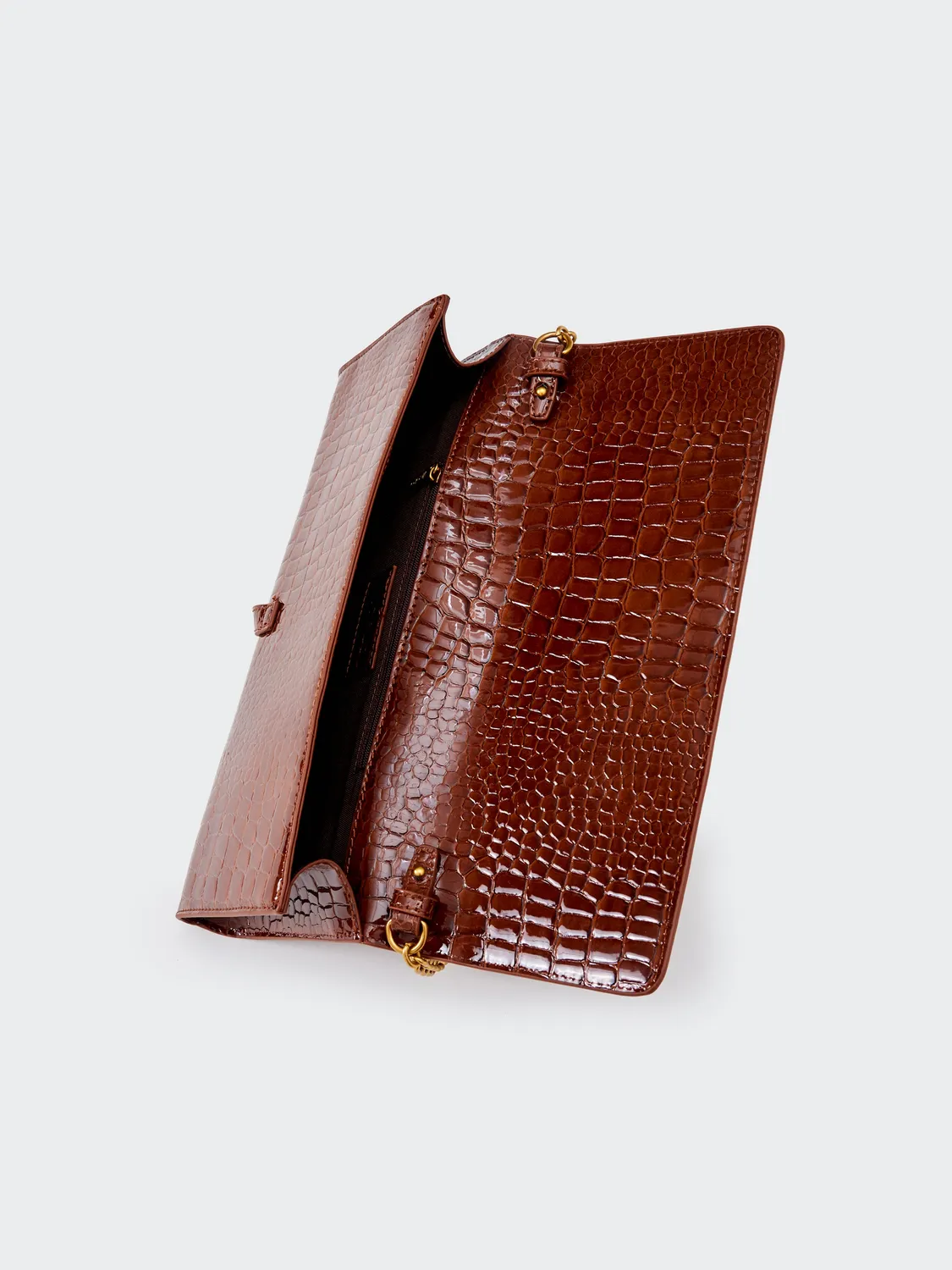Vicolo Shibuya Belted Maxi pochette moka ecopelle cocco