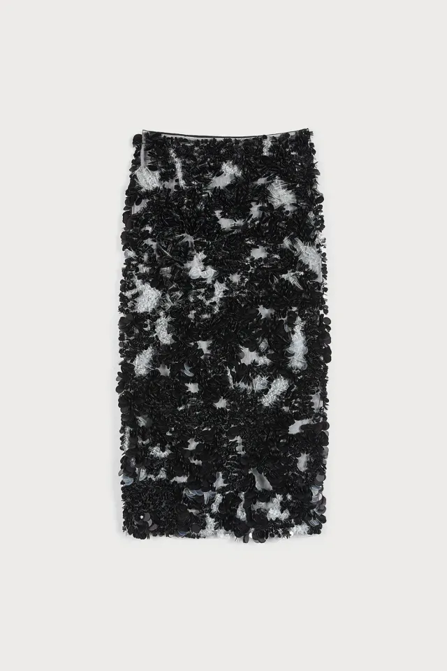 Ports 1961 Monochrome Sequin gonna nera paillettes
