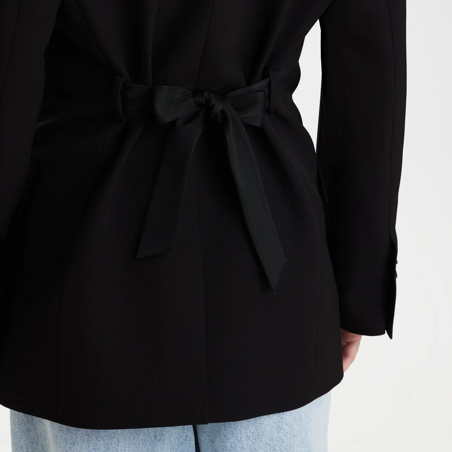 PORTS blazer long wool nero doppiopetto lana