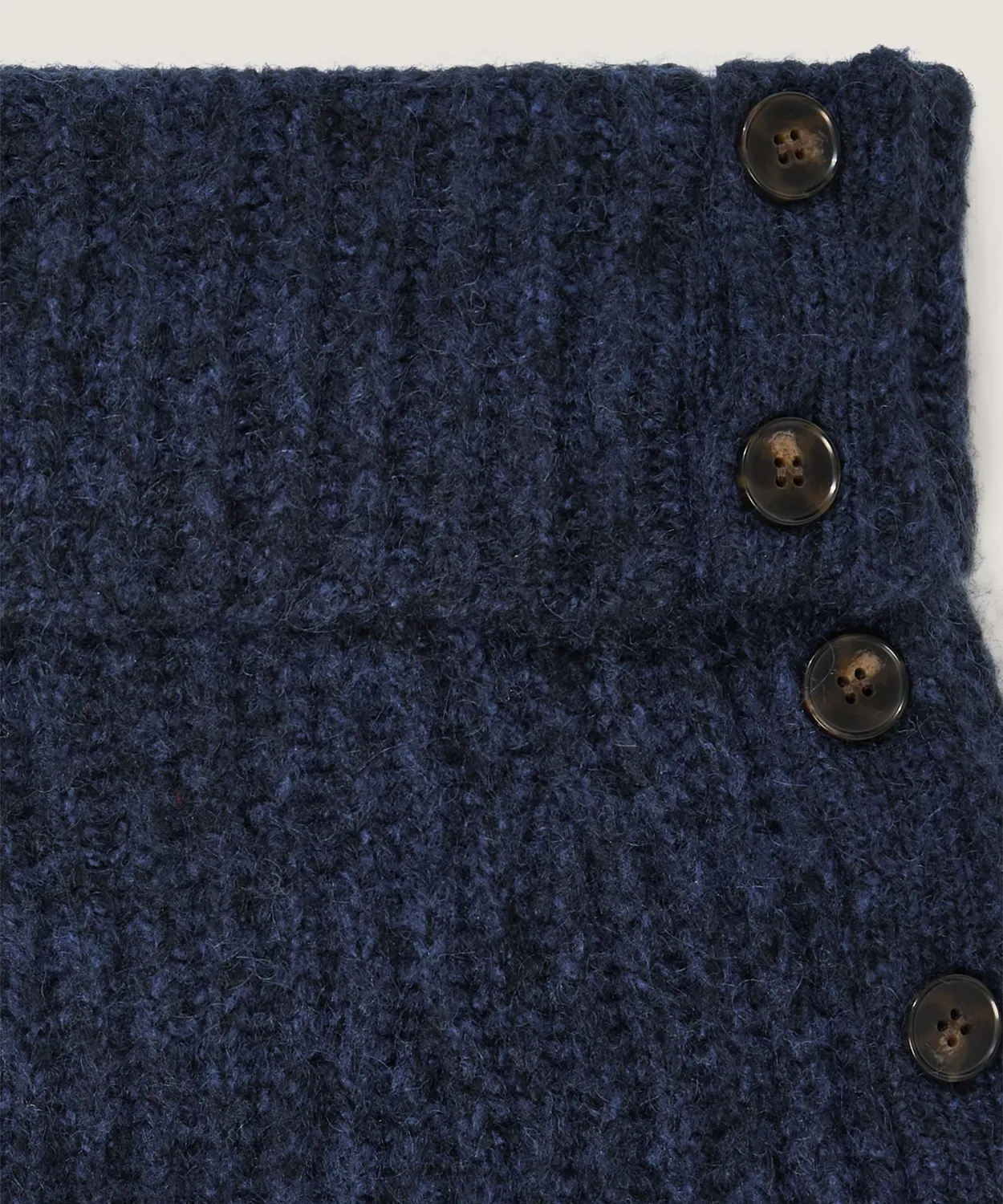 Rodier colletto maglia grossa scaldacollo blu navy