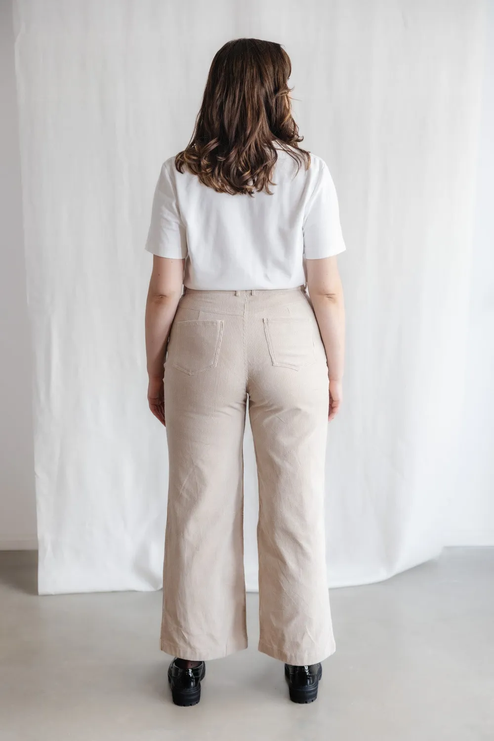 Jyoti Tushar Beige pantaloni velluto donna 34
