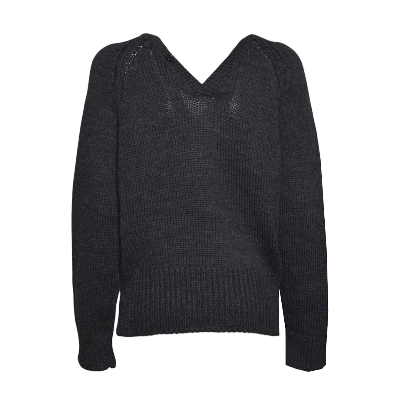 Our Legacy W4263CC cardigan antracite merino henley