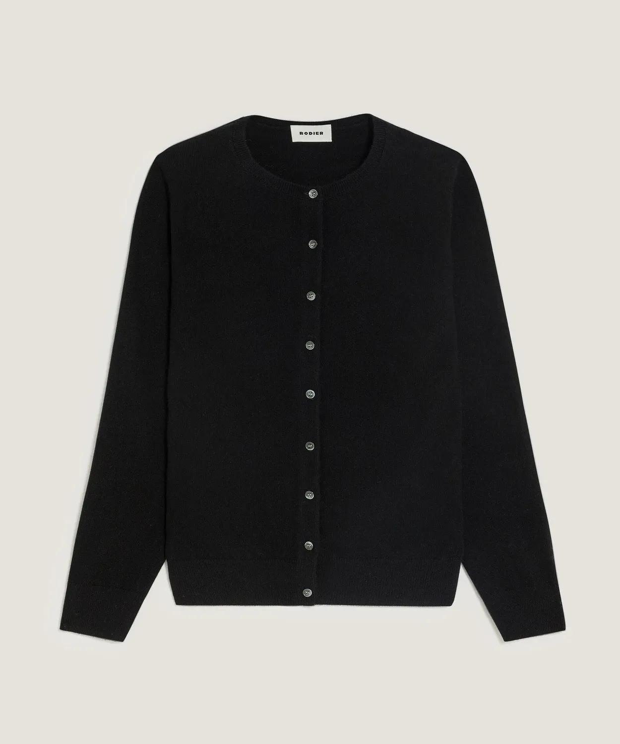Rodier cardigan girocollo cashmere nero