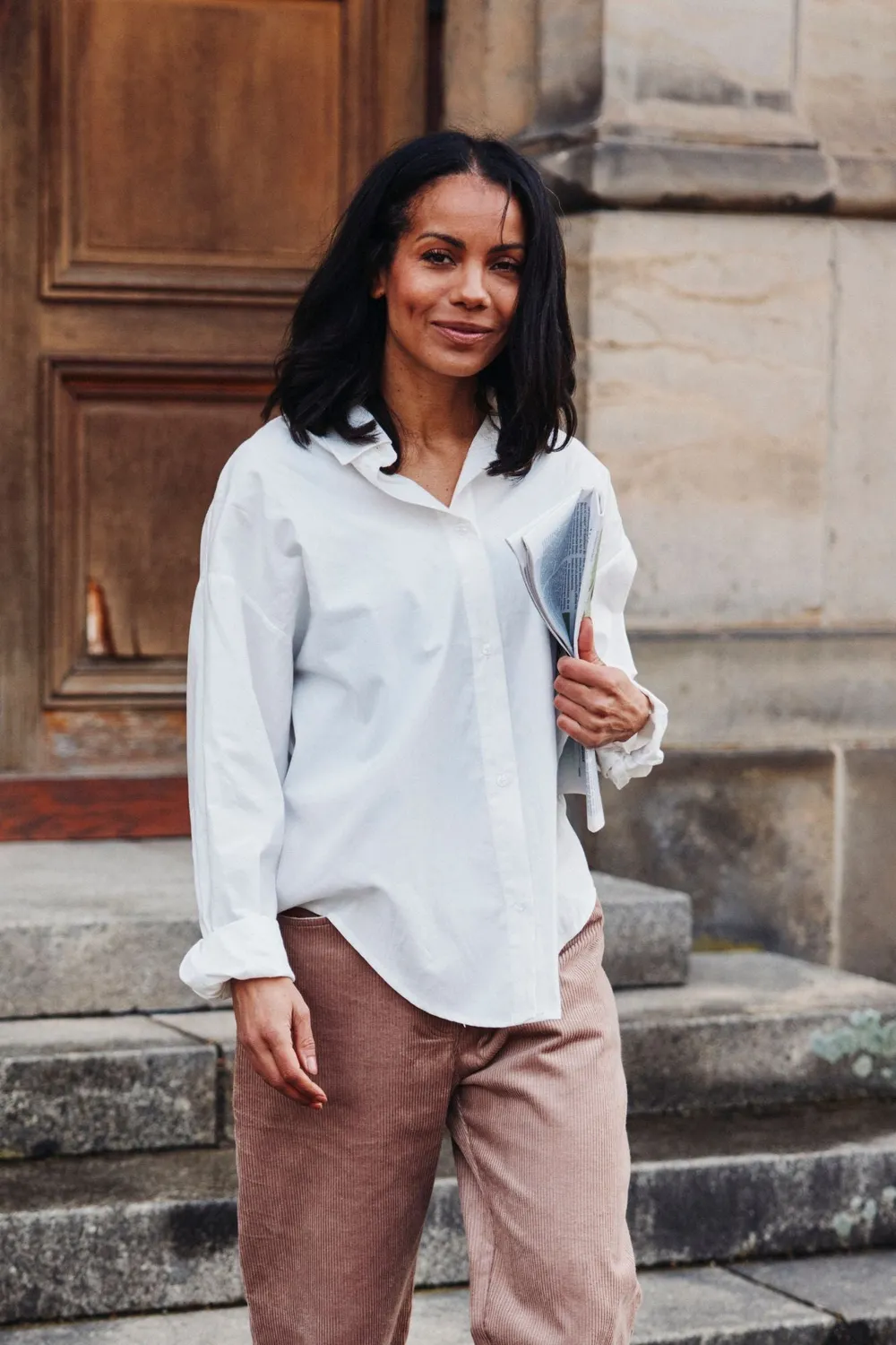 Jyoti - Fair Works Pahaad camicetta cotone bianca oversize