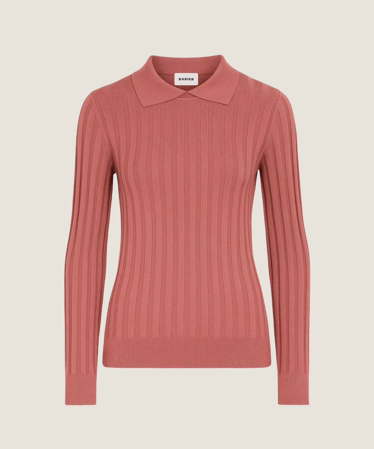 Rodier Maglione Calzino Collo Polo maglione bois de rose