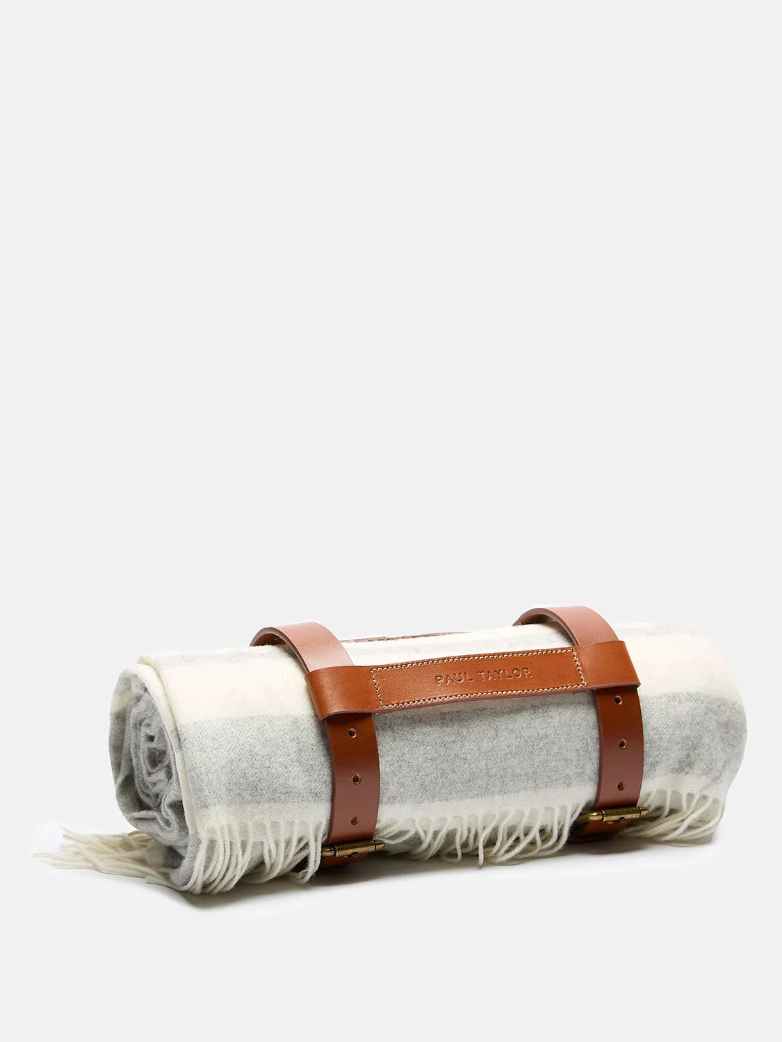 Paul Taylor Plaid Merino Grigio 150x136 con Custodia