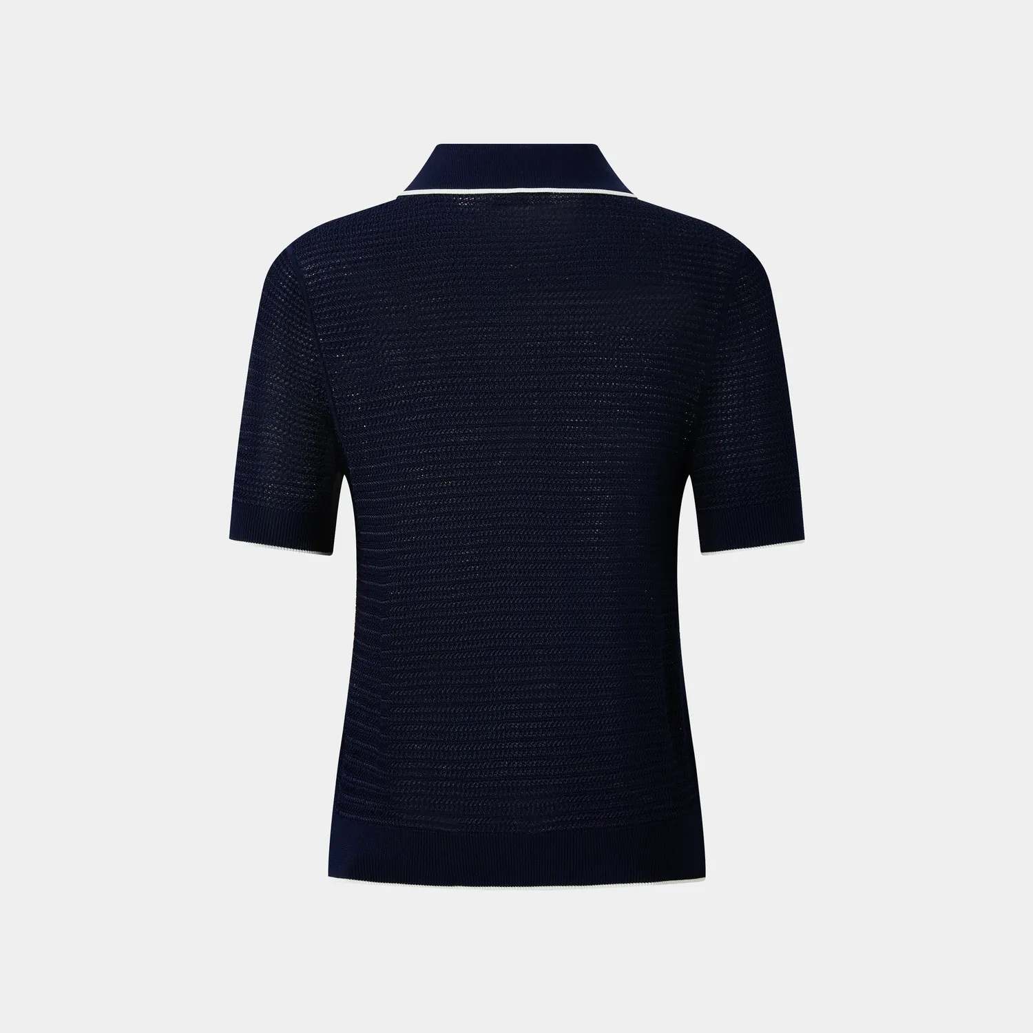 PORTS 1961 LQ8K035VXT001 polo blu navy profili bianchi